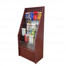 FixtureDisplays® Literature Rack Brochure Leaflet Stand 19 inches wide x 12 inches deep x 44 inches tall 1746 Red